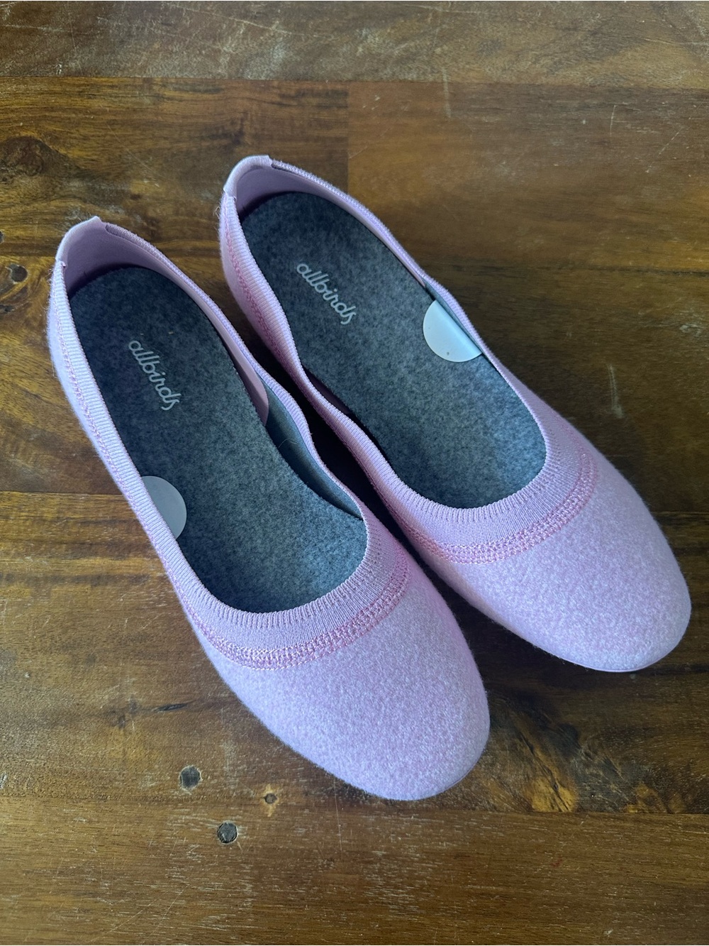 Allbirds light pink wool ballet slip on flats ladies size 9 NWOB